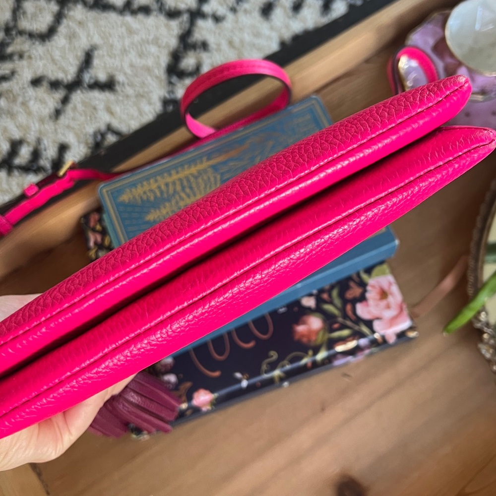 Kate Spade Bright Pink Crossbody Bag with Tassel Accents - Picture 14 of 16